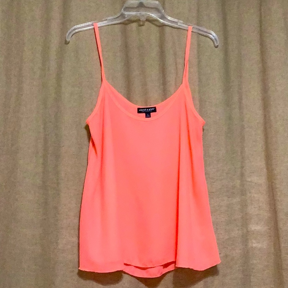 About A Girl Orange Tank Top Large